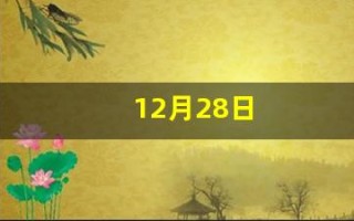 12月28日(12月28日出生的人)