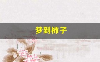 梦到柿子(孕妇梦到柿子)