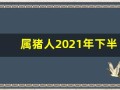 属猪人2021年下半年运势及运程(属猪人2021年下半年的运势)