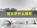 犯太岁什么意思(犯太岁的化解方法)