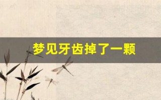 梦见牙齿掉了一颗(做梦牙齿掉了几颗是什么预兆)