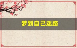 梦到自己迷路(梦到自己迷路找不到家)