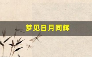 梦见日月同辉(梦见日月同辉和彩虹)
