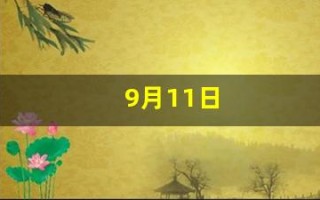 9月11日(9月11日历史大事件)
