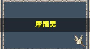 摩羯男(摩羯男和摩羯女座配对指数)