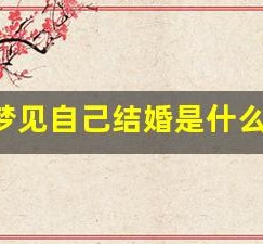 梦见自己结婚是什么意思(梦见结婚办喜事的场面好不好)