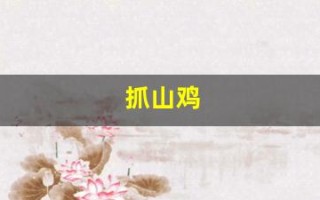 抓山鸡(抓山鸡最好的方法视频)