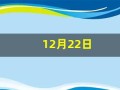 12月22日(12月22日是什么日子)