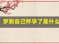 梦到自己怀孕了是什么意思周公解梦(已婚女人梦见自己怀孕)