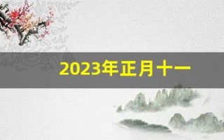 2023年正月十一(2023年正月十一美女送祝福图片)