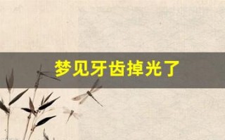 梦见牙齿掉光了(梦见掉了一大把牙齿是什么征兆)