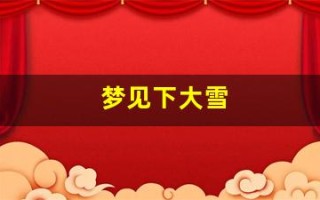 梦见下大雪(梦见下大雪满地很厚很白)