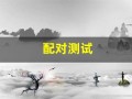 配对测试(星座配对测试)