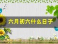 六月初六什么日子(六月初六什么日子这一天出生好吗)