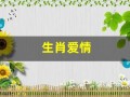 生肖爱情(生肖爱情争先恐后的意思)