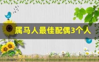 属马人最佳配偶3个人(属马人最佳配偶3个人属件)