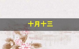 十月十三(十月十三是什么星座)
