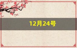 12月24号(2024年12月24号)