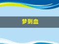 梦到血(梦到血淋淋的场面)