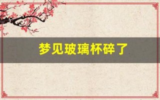 梦见玻璃杯碎了(梦见玻璃杯碎了割破手流血)