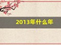 2013年什么年(2013年什么年号)