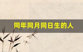 同年同月同日生的人(同年同月同日生的概率)