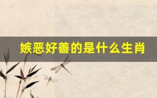 嫉恶好善的是什么生肖(嫉恶好善的是什么生肖呢)