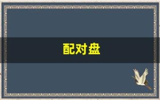 配对盘(配对盘和比较盘的区别)