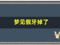 梦见假牙掉了(梦见假牙掉了是什么征兆女人)
