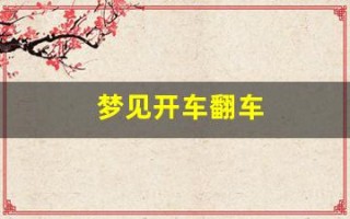 梦见开车翻车(梦见开车翻车了是什么预兆)