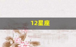 12星座(12星座风象)