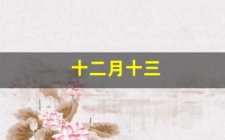 十二月十三(十二月十三日英文)