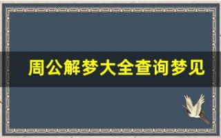 周公解梦大全查询梦见 预示(周公解梦大全查询梦见预示抓鱼)