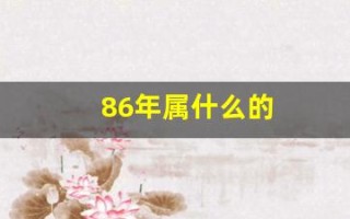 86年属什么的(86年属什么的生肖)