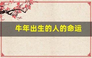 牛年出生的人的命运(牛年出生的男宝宝取名)
