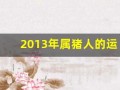 2013年属猪人的运势(2013年属猪人的运势及运程)
