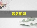 起名知识(起名知识渊博的名字)