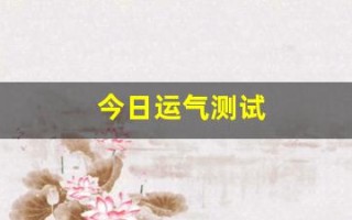 今日运气测试(每日免费一签一卦)