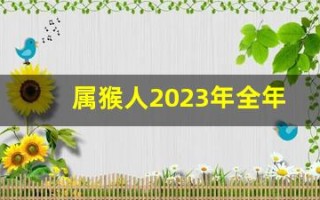 属猴人2023年全年运势运程(属猴人2023年全年运势运程男68年)