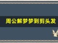 周公解梦梦到剪头发(周公解梦梦到剪头发是什么寓意)