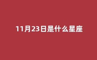 11月23日是什么星座(2007年11月23日是什么星座)