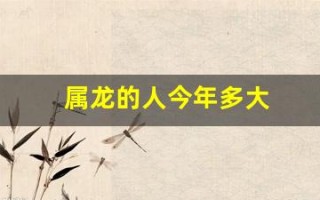 属龙的人今年多大(属牛的人今年多大岁数了)