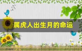 属虎人出生月的命运(属虎人出生月的命运(农历))