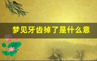 梦见牙齿掉了是什么意思(梦见自己掉上牙齿是什么征兆)