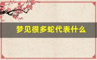 梦见很多蛇代表什么(梦见很多蛇代表什么生肖)