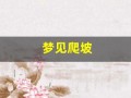 梦见爬坡(梦见爬坡是什么意思)