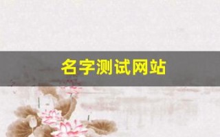 名字测试网站(名字配对测试两人姻缘)