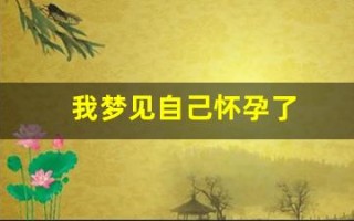 我梦见自己怀孕了(梦见自己怀孕了肚子很大)