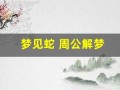 梦见蛇 周公解梦(男人梦见蛇周公解梦)