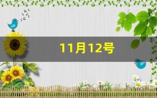 11月12号(11月12号是农历多少)